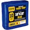 Core Tarps Heavy Duty Tarp, 10 ft L x 0.5 mm H x 10 ft W, 10 Mil, Blue, Polyethylene CT-605-10X10 - alternate 1